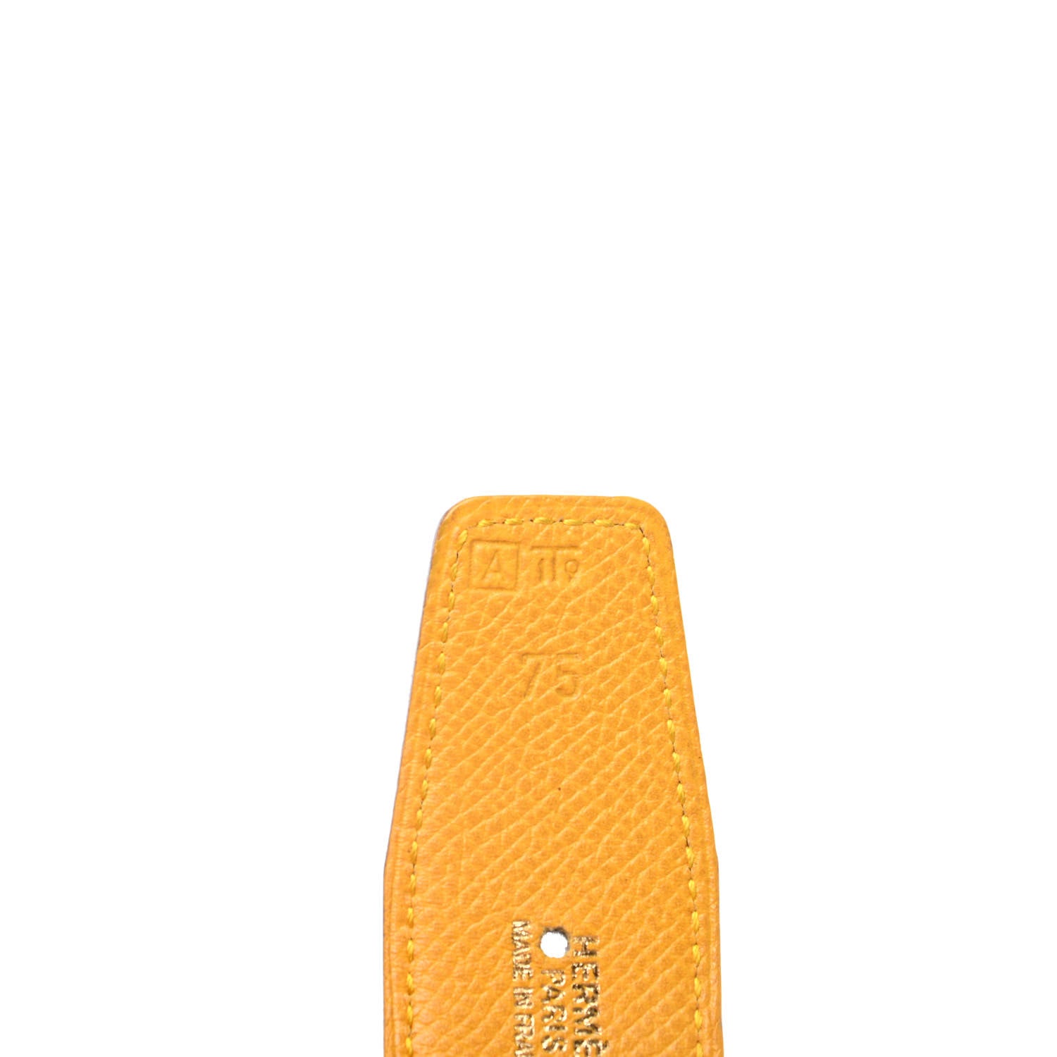 Hermes Box Epsom 32mm H Belt 75 Black Jaune 4 of 7