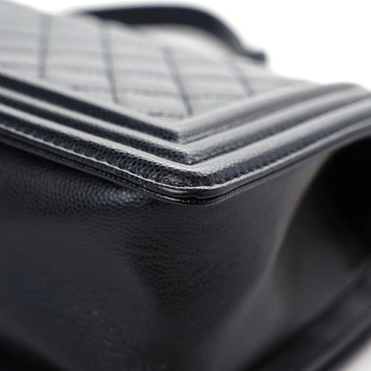Chanel Caviar Quilted Medium Boy Flap Black 8 of 15