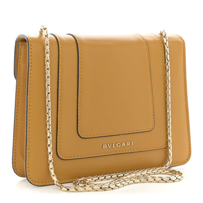 Bulgari Calfskin Small Serpenti Forever Snake Strap Crossbody Bag Dark Yellow 4 of 12