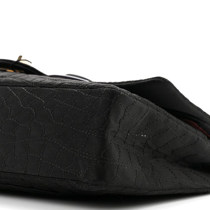 Chanel Jersey Coco's Croc 2.55 Reissue 226 Flap Black 9 of 12