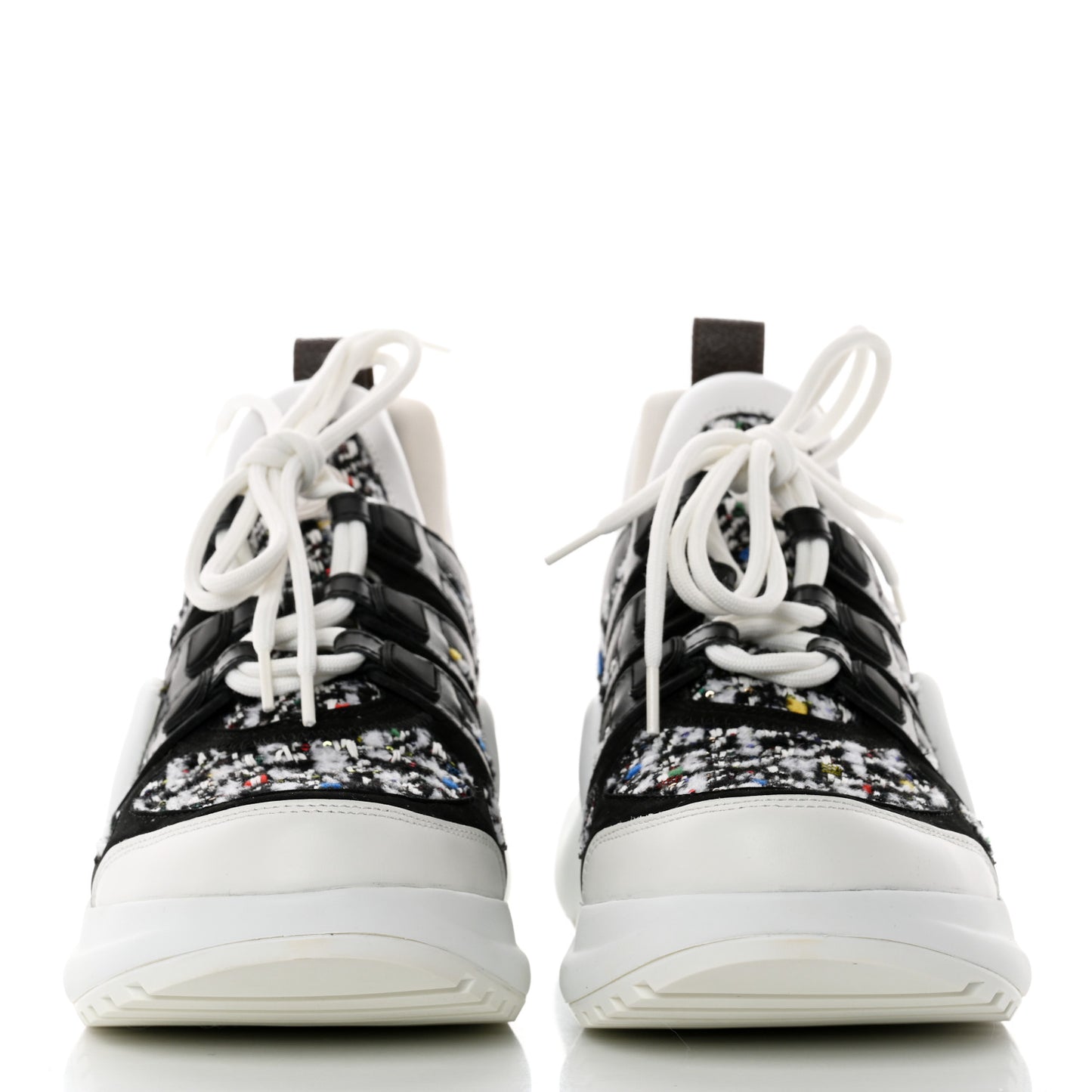 Tweed Calfskin Technical Nylon LV Archlight Sneakers 41