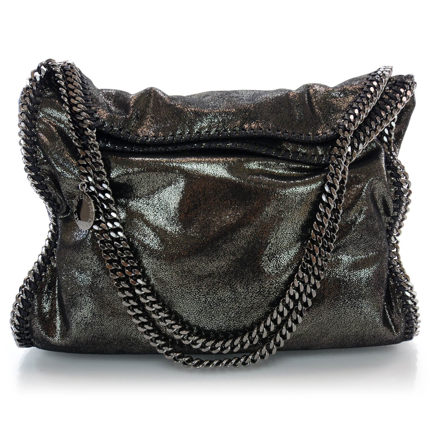 Faux Leather Falabella Chamois Tote Ruthenium