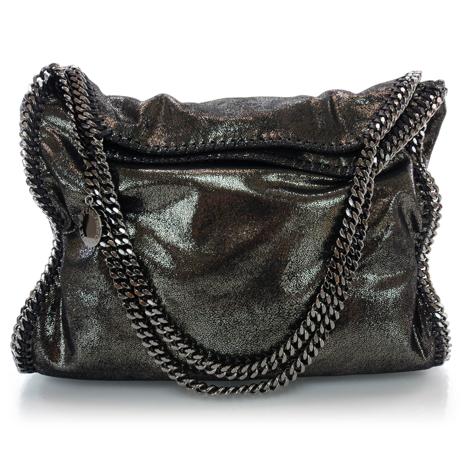 Stella McCartney Faux Leather Falabella Chamois Tote Ruthenium 1 of 8