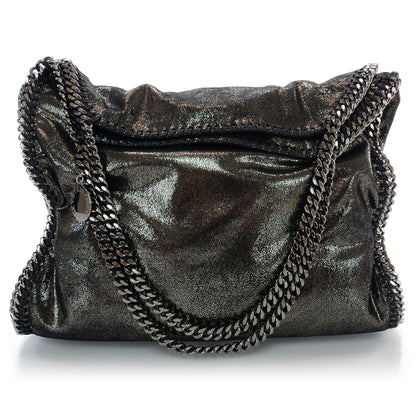 Stella McCartney Faux Leather Falabella Chamois Tote Ruthenium 1 of 8
