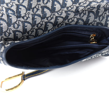 Christian Dior Monogram Saddle Bag Blue 5 of 10