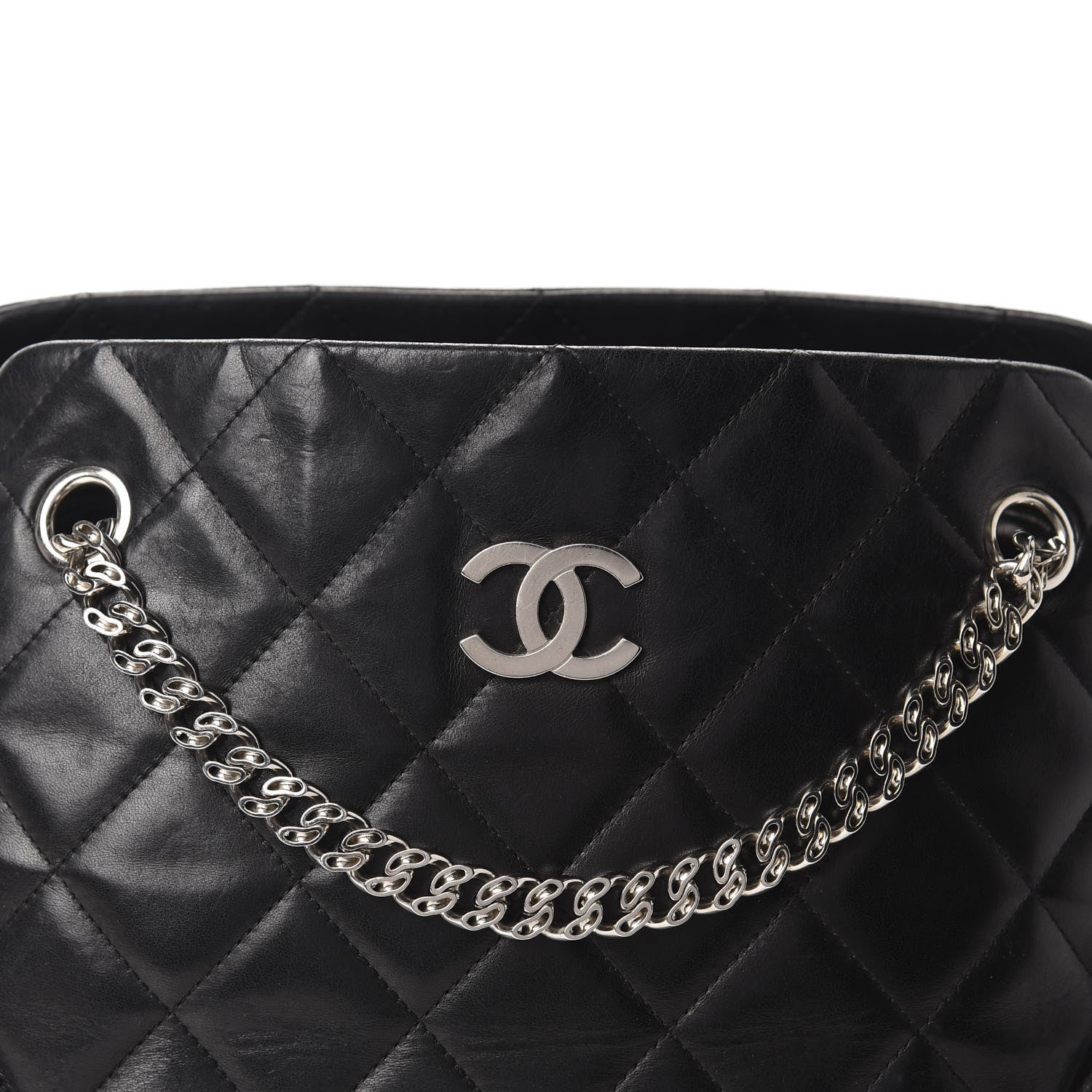 Chanel Lambskin Bijoux Chain Shopping Tote Black 10 of 10