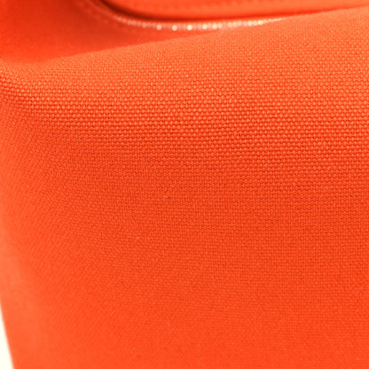 Hermes Canvas Large Bride-A-Brac Pouch Orange Feu Burgundy 10 of 10