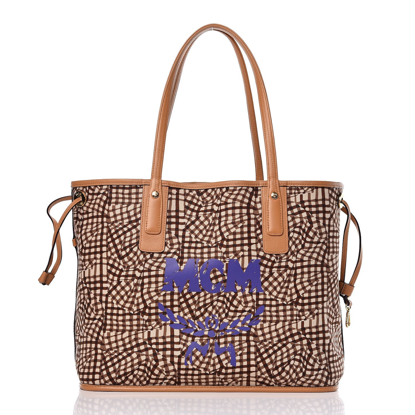 Visetos Medium Liz Reversible Shopper Tote Cognac