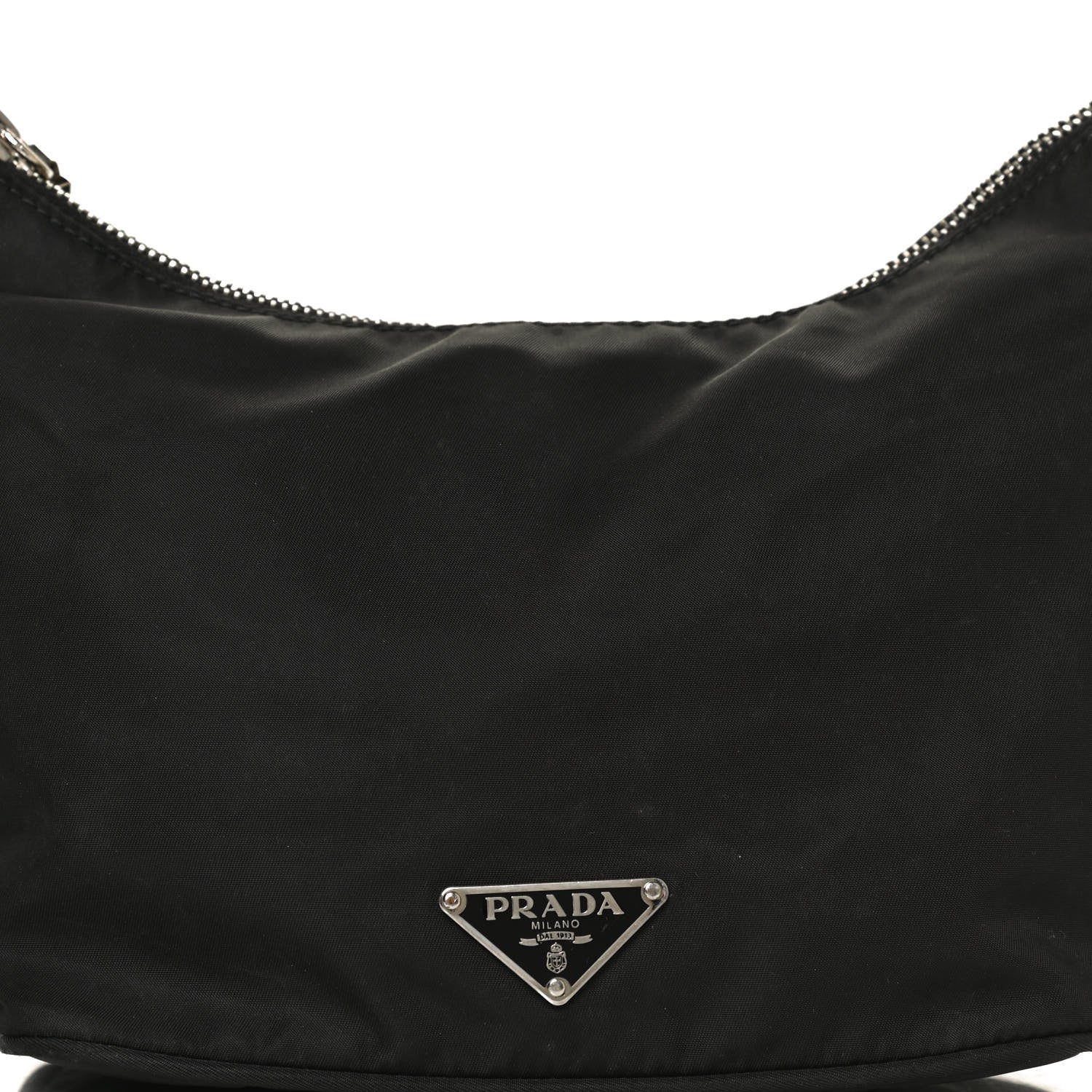 Prada Tessuto Nylon Vitello Hobo Black 8 of 15