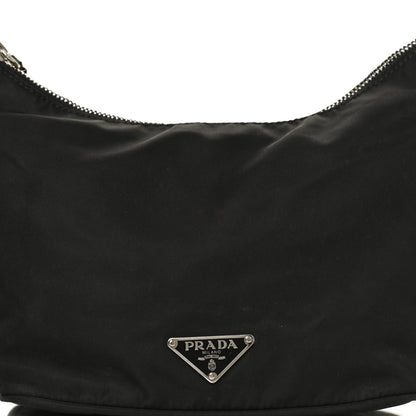 Prada Tessuto Nylon Vitello Hobo Black 8 of 15