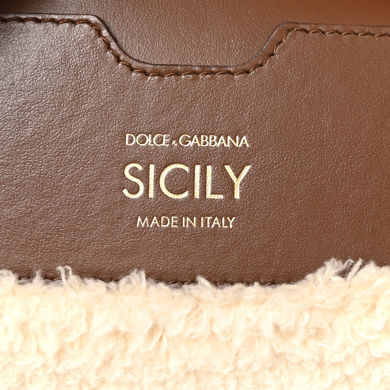 Dolce & Gabbana Faux Fur Vitello Medium Miss Sicily Satchel Caffe Latte Marrone 6 of 9