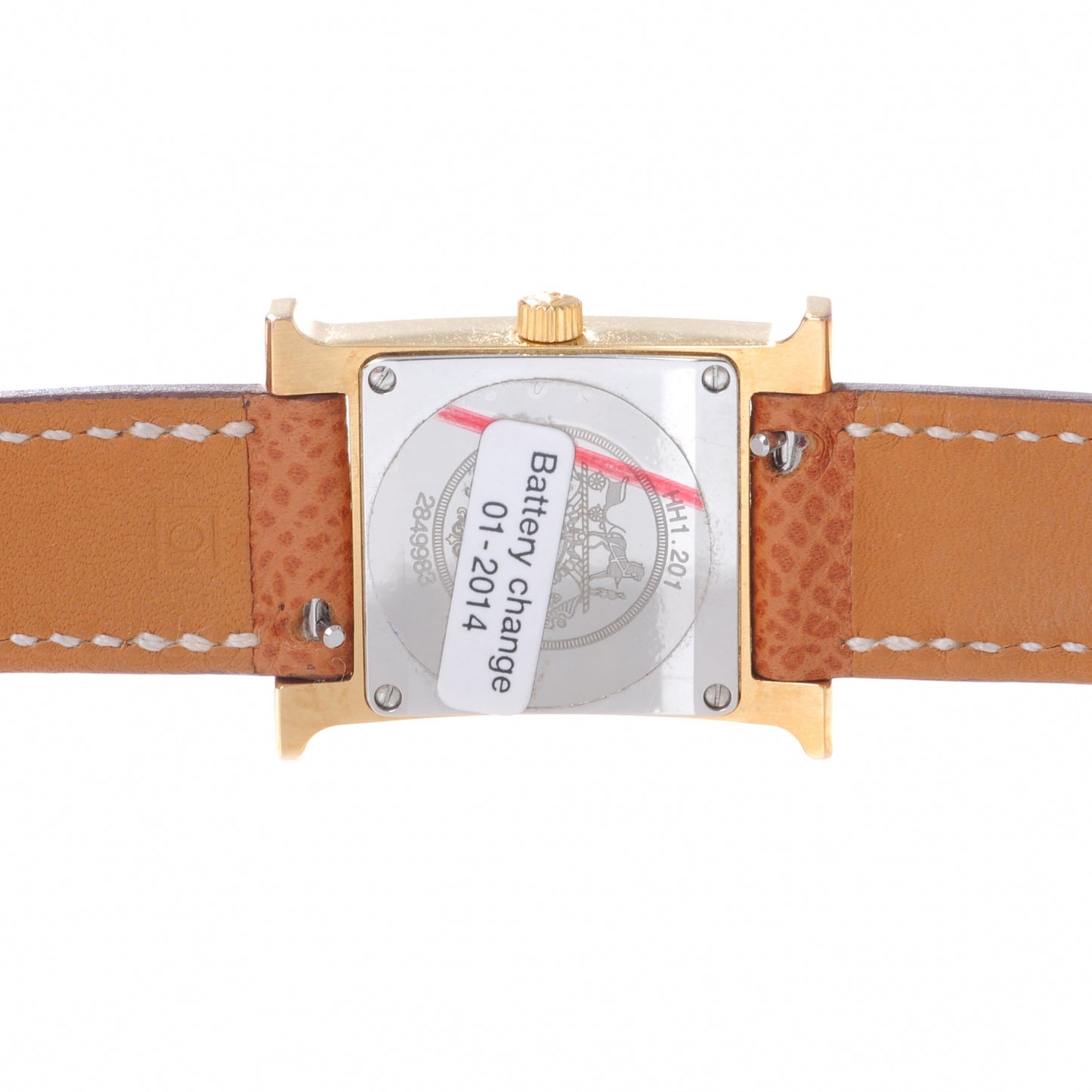 Stainless Steel Epsom 21mm Heure H Hour Quartz Watch Gold