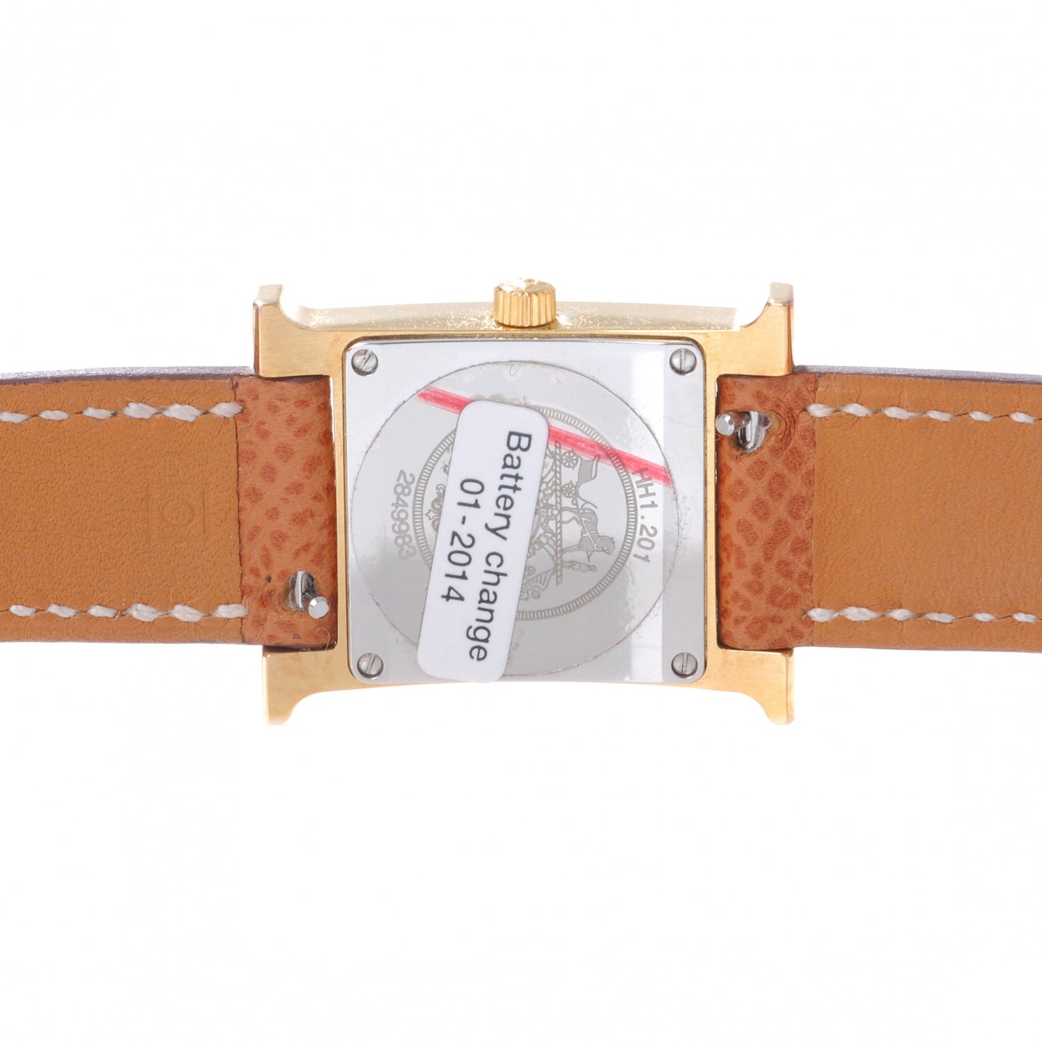 Hermes Stainless Steel Epsom 21mm Heure H Hour Quartz Watch Gold 5 of 7