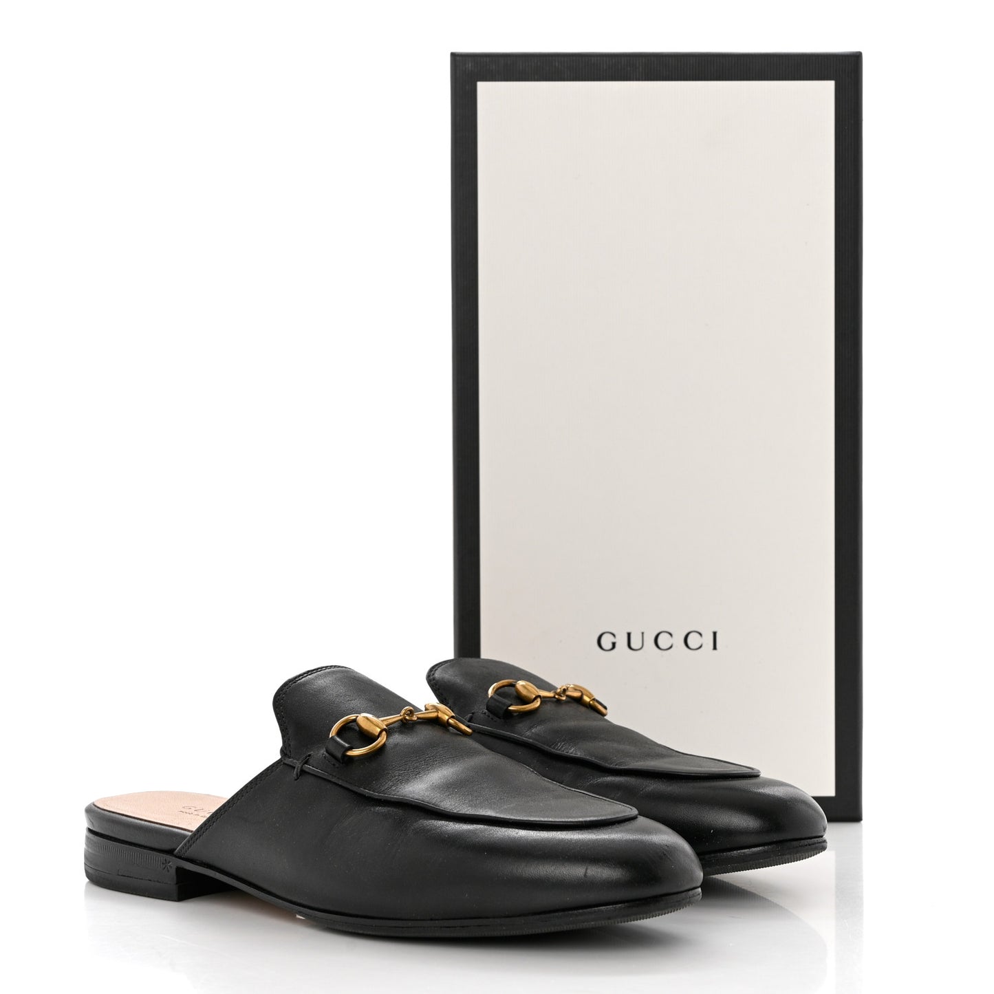Calfskin Womens Princetown Slippers 37.5 Black