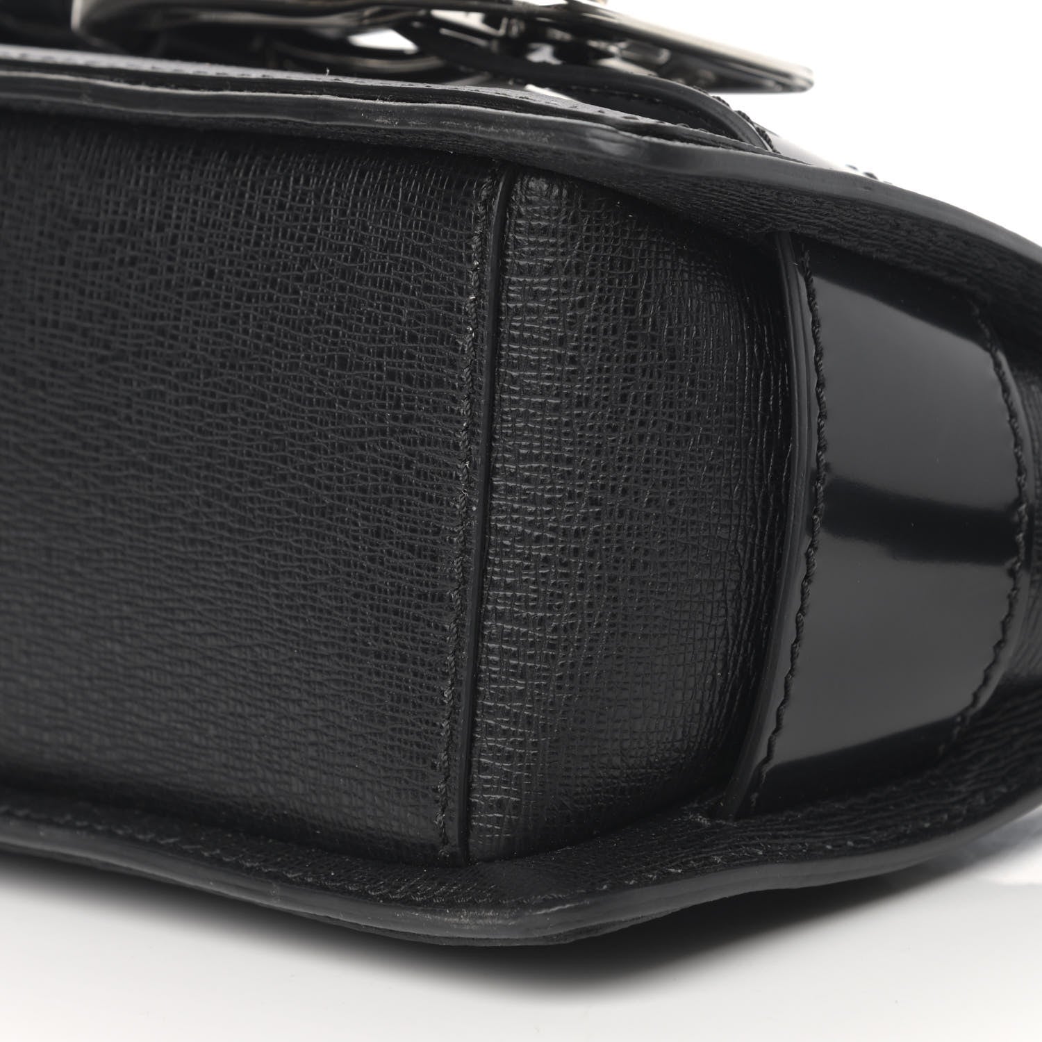 Proenza Schouler Embossed Grained Calfskin Buckle Box Bag Black 10 of 11