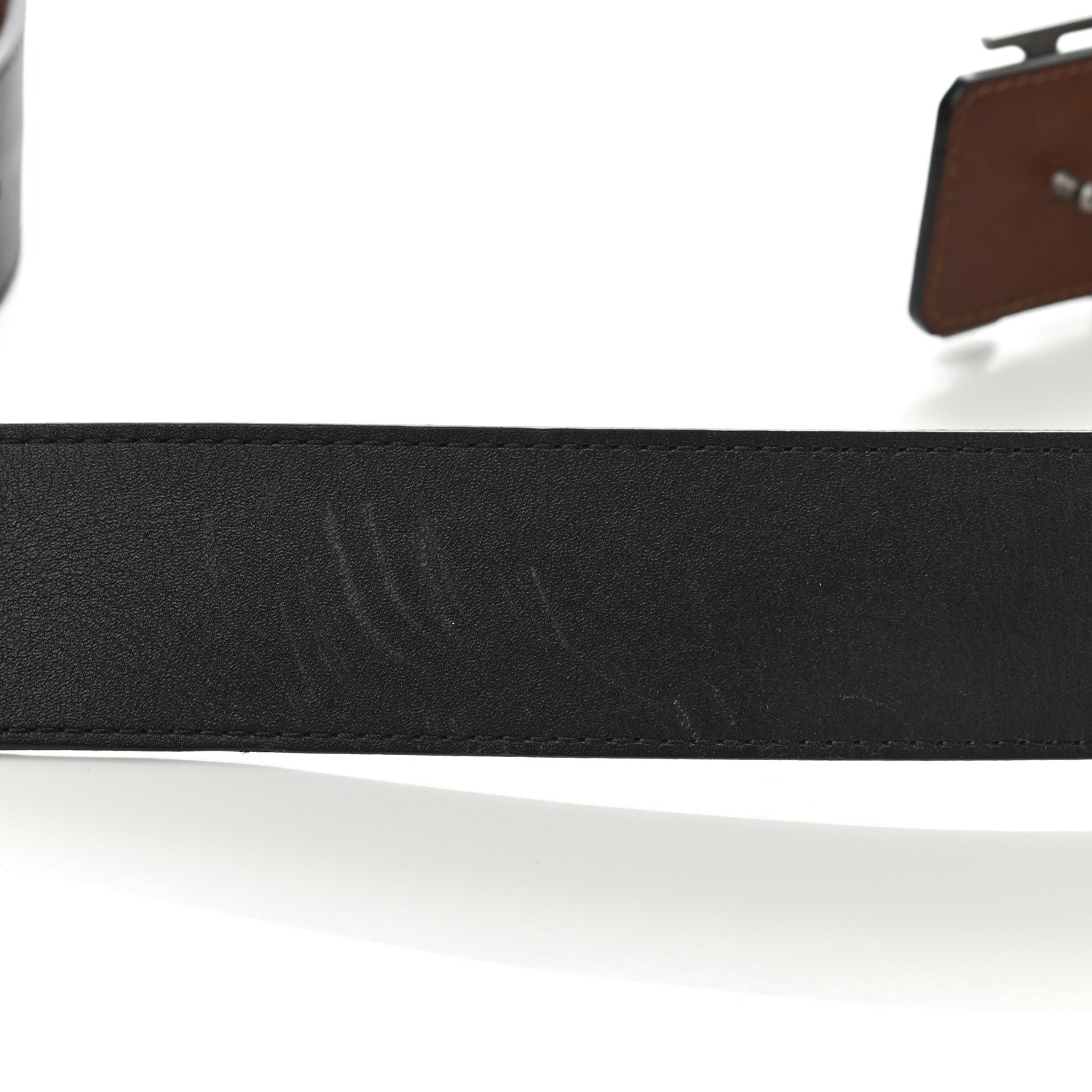 Louis Vuitton Calfskin 40mm LV Pyramide Reversible Belt 95 38 Black 6 of 10