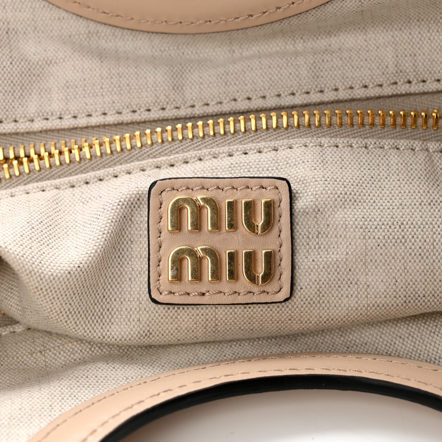 Miu Miu Soft Calf Softy Small Ivy Tote Bag  Travertine Stone 7 of 10