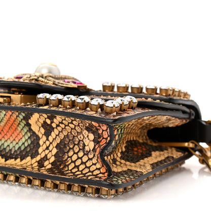 Gucci Python Crystal Mini Bee Broadway Shoulder Bag  Gold Cloud Butter Ivory Paradise Cloud 10 of 10