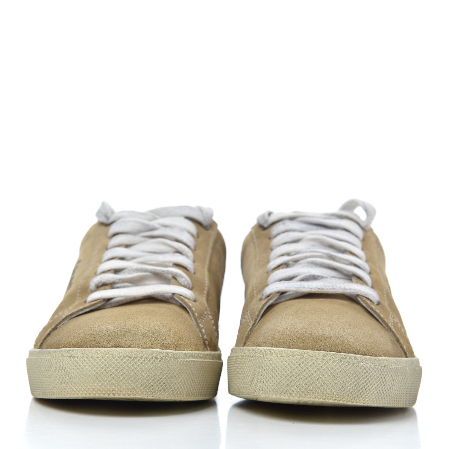 Saint Laurent Distressed Suede Womens Court Classic Sneakers 38 Desert 2 of 22