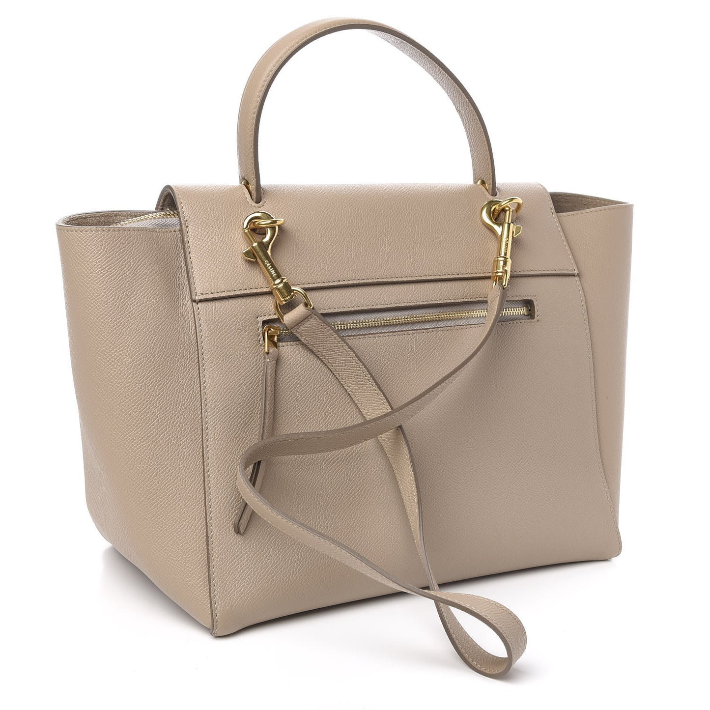 Grained Calfskin Mini Belt Bag Light Taupe