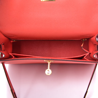 Hermes Epsom Kelly Sellier 25 Rose Jaipur 8 of 38