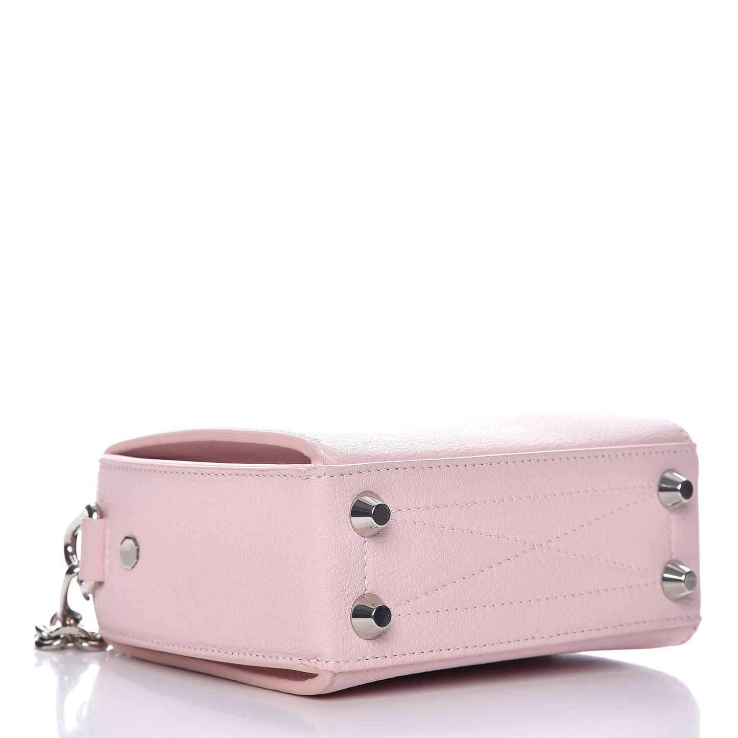 Calfskin Box Shoulder Bag 16 Baby Pink