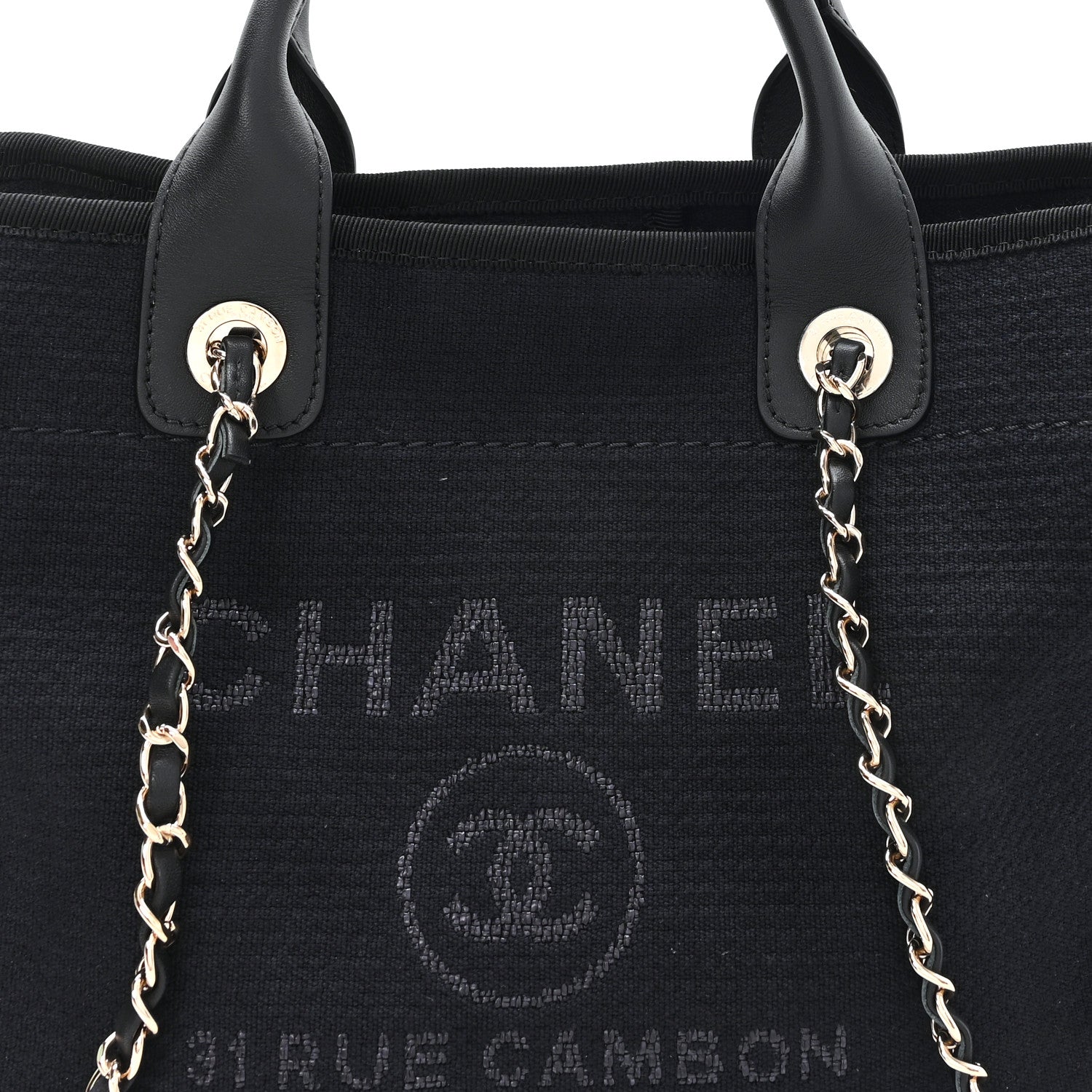Chanel Mixed Fibers Small Deauville Tote Black 9 of 11
