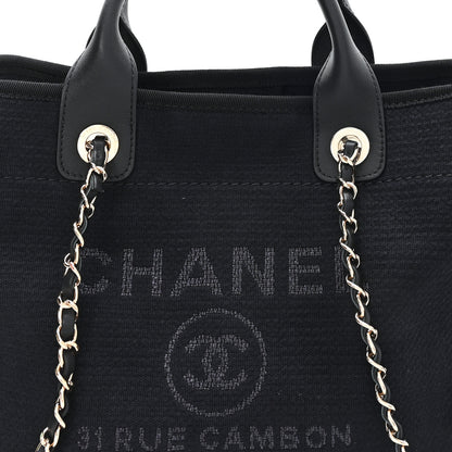 Chanel Mixed Fibers Small Deauville Tote Black 9 of 11