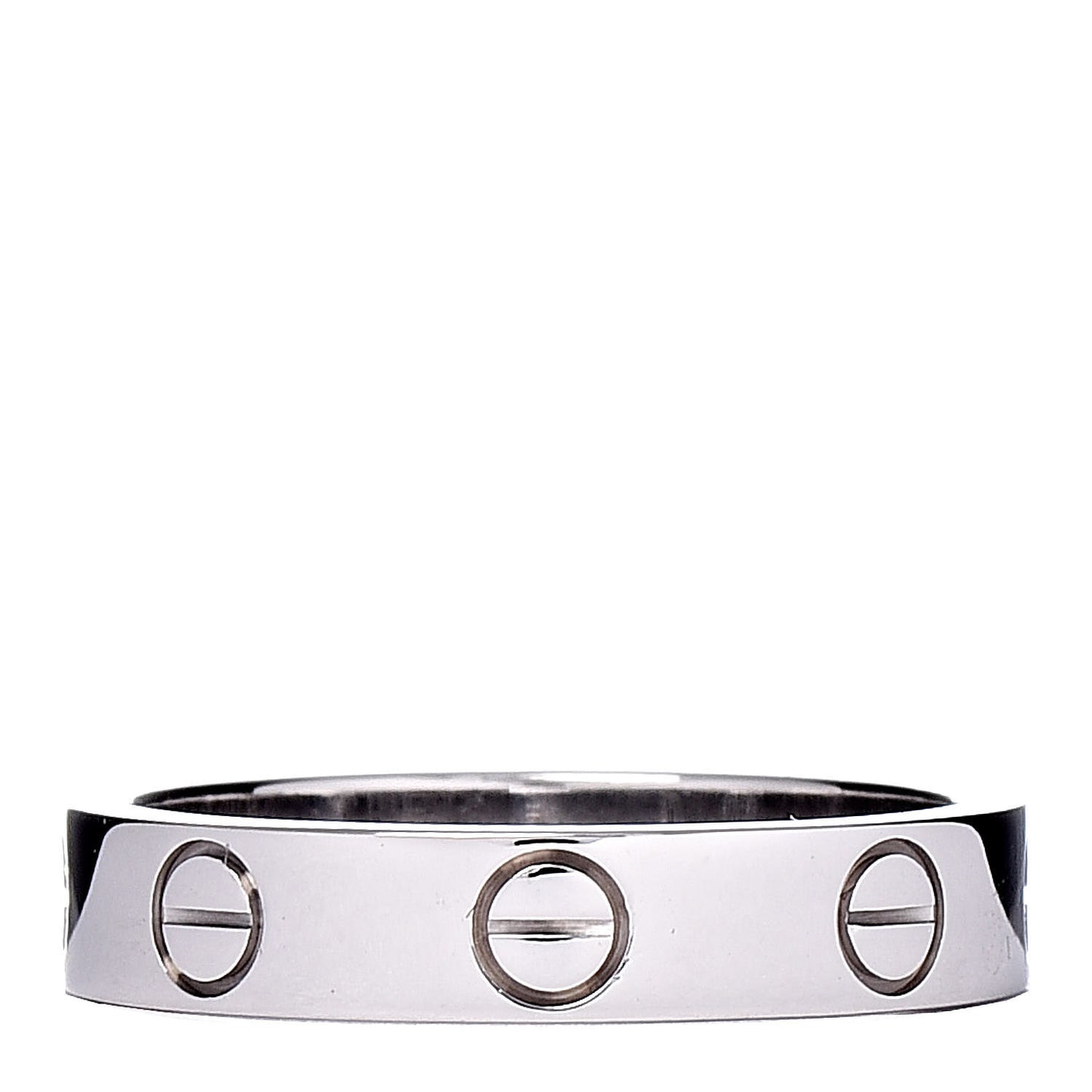 18K White Gold 3.5mm LOVE Wedding Band Ring 48 4.5