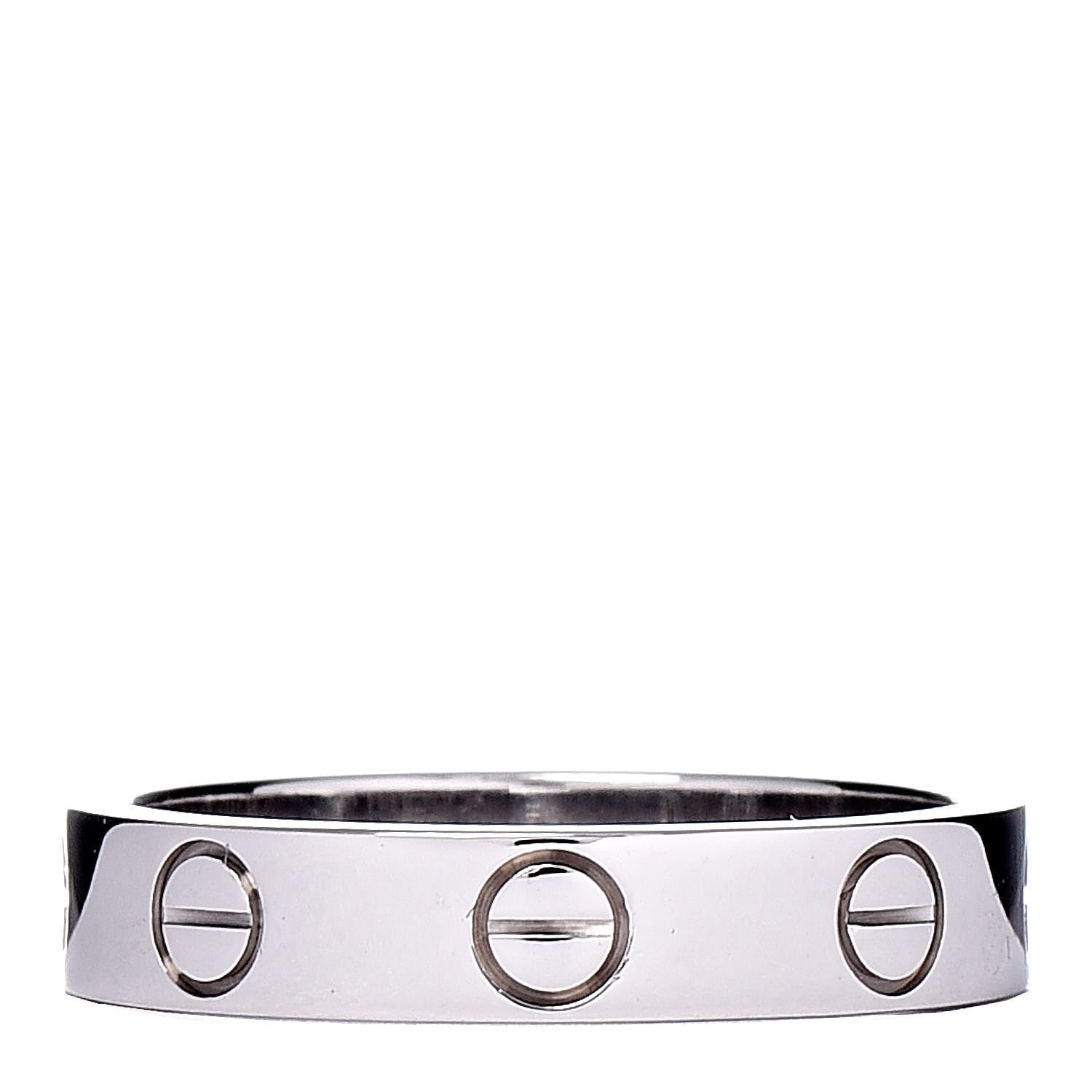 Cartier 18K White Gold 3.5mm LOVE Wedding Band Ring 48 4.5 1 of 4