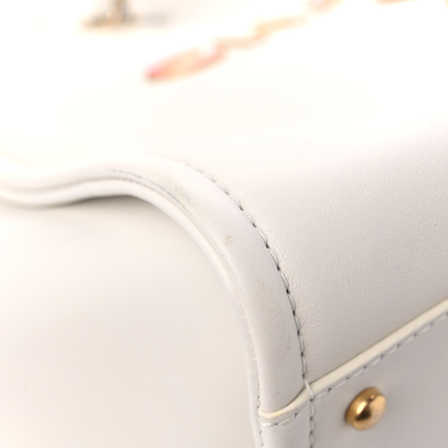 Chanel Calfskin Medium Deauville Tote White Multicolor 8 of 11