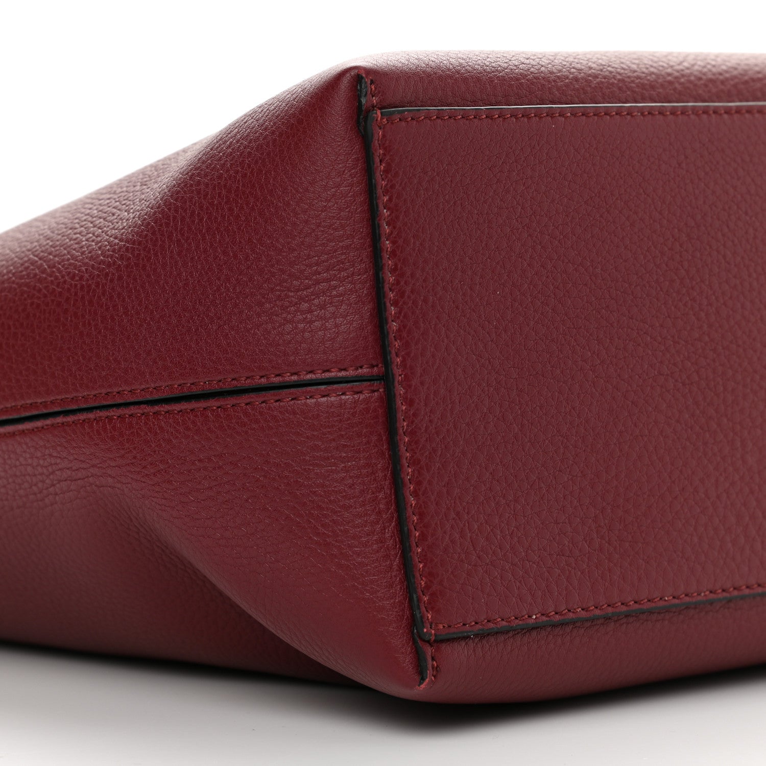 Valentino Garavani Grained Calfskin Rockstud Shoulder Tote Cerise 8 of 9