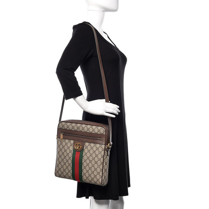 Gucci GG Supreme Monogram Web Medium Ophidia Messenger Bag Brown 2 of 11