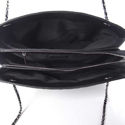 Chanel Calfskin Quilted Frame In Chain Tote Black 7 of 12