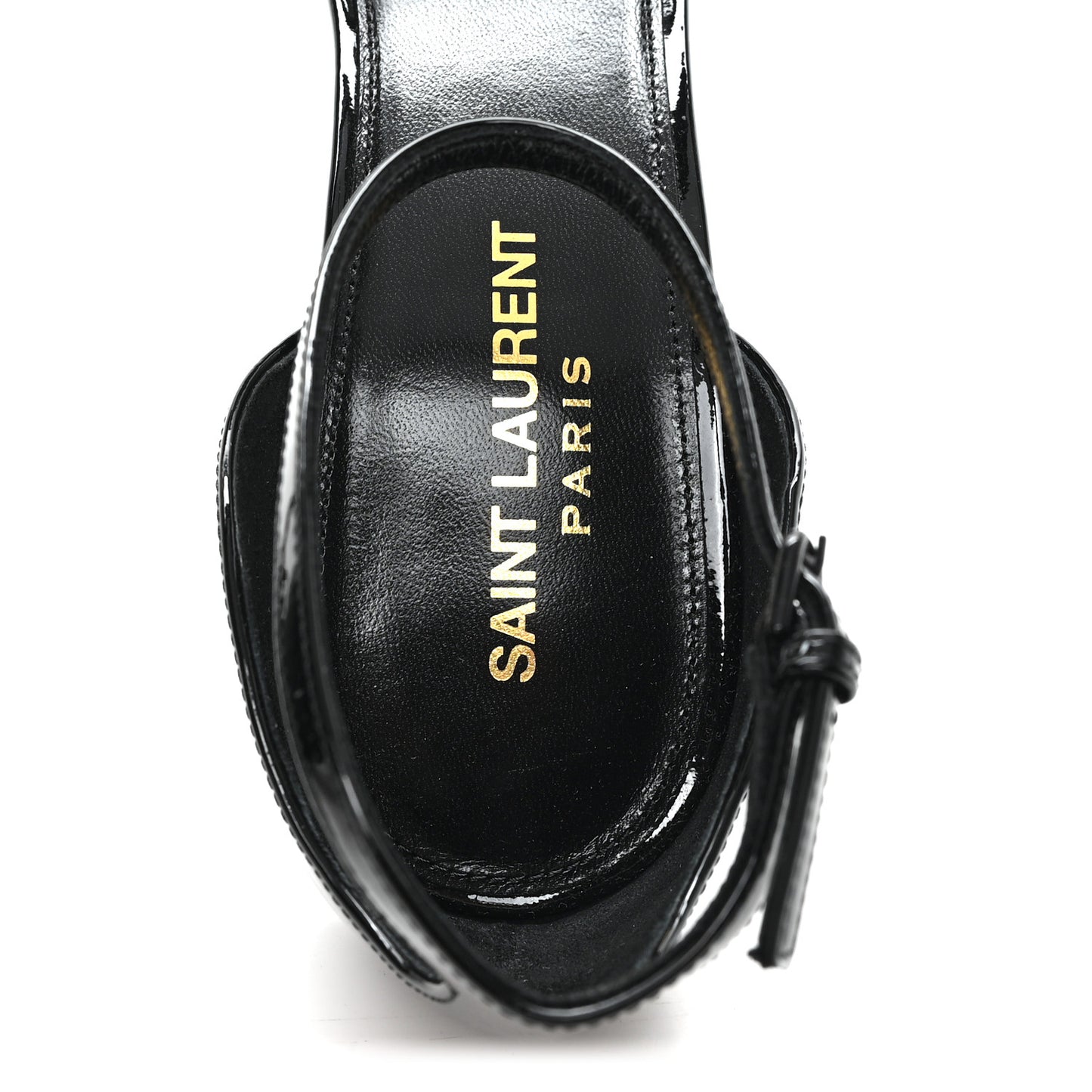 Patent Calfskin Opyum 85 Sandals 38.5 Black