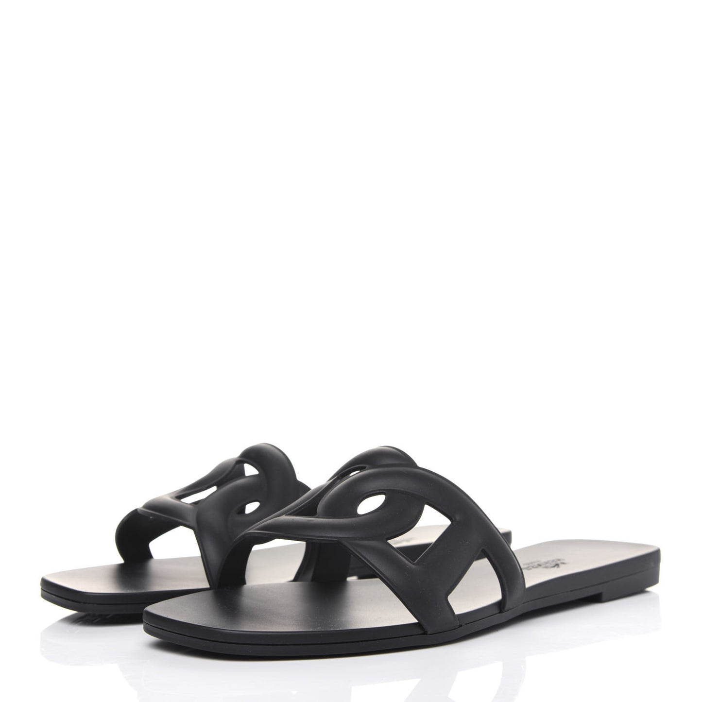 Rubber Aloha Sandals 39 Black