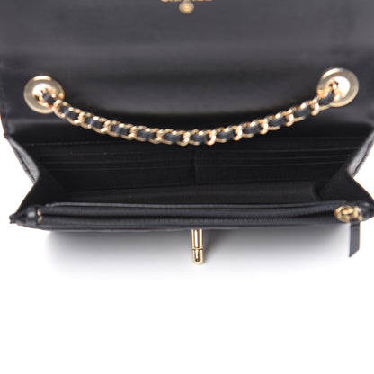 Chanel Lambskin Quilted Trendy CC Wallet On Chain WOC Black 5 of 16