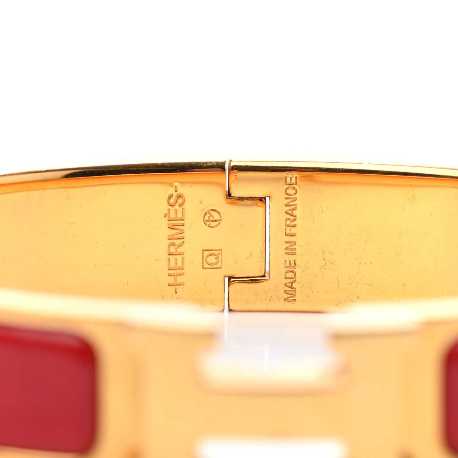 Hermes Enamel Narrow Clic Clac H Bracelet PM Rouge Vif 3 of 3