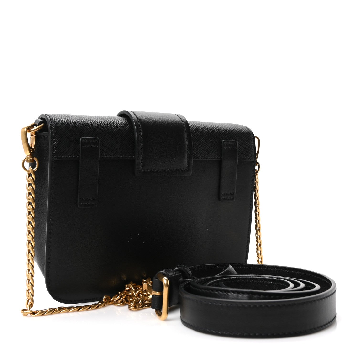 Prada Saffiano City Calf Cahier Belt Bag Black 3 of 9