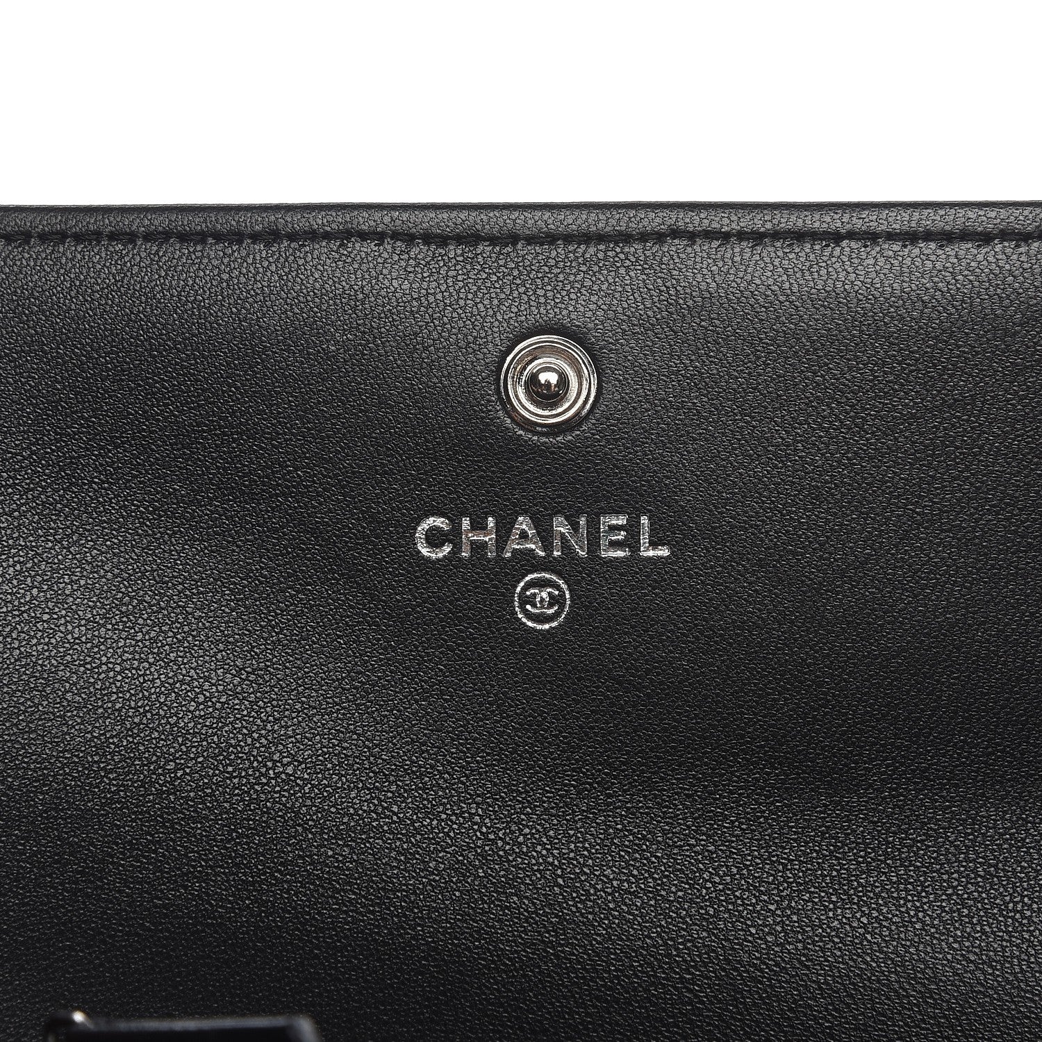 Chanel Lambskin Quilted Boy Flap Wallet Black 6 of 9