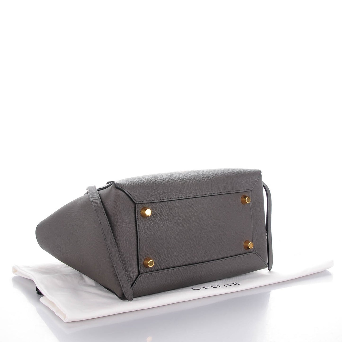 Grained Calfskin Mini Belt Bag Grey