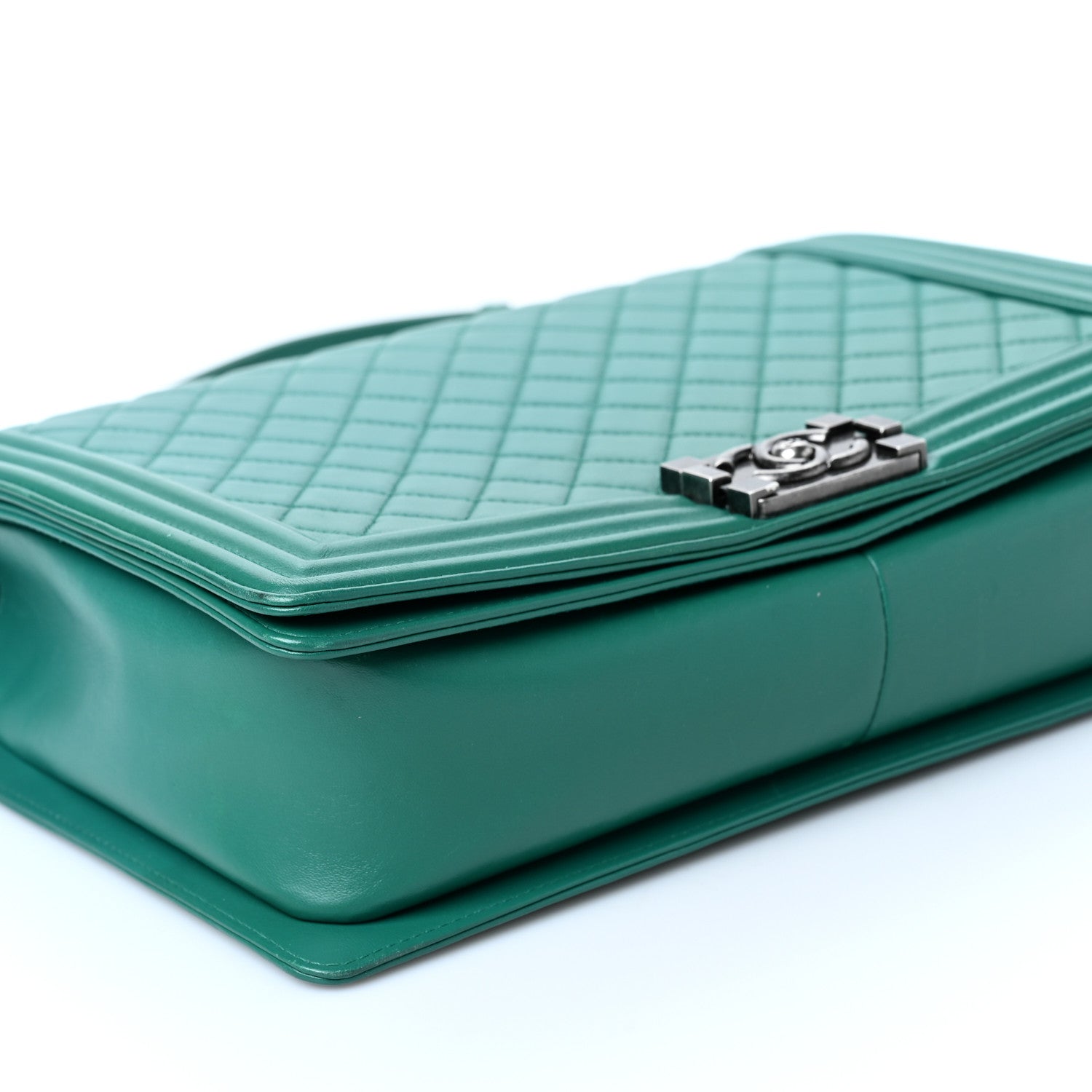 Chanel Lambskin Quilted Large Boy Flap Green 8 of 9