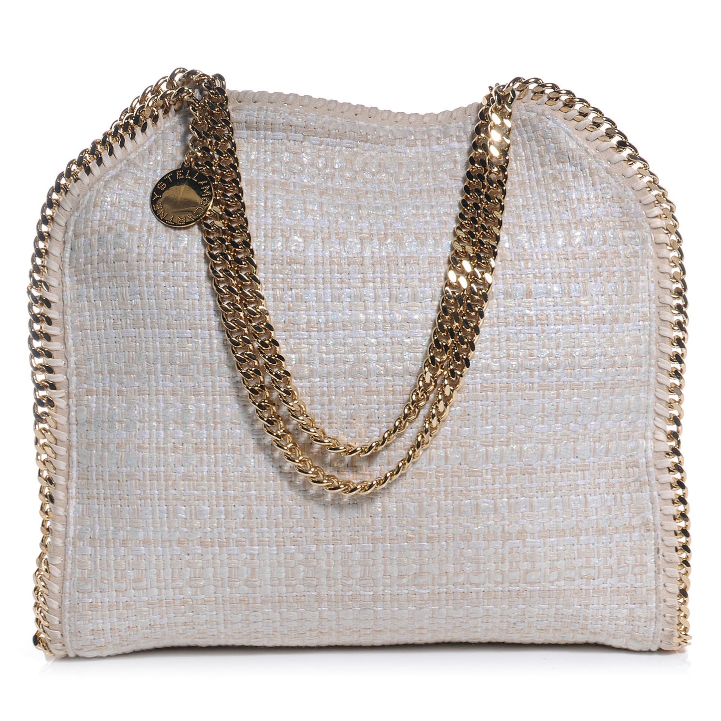Woven Oleogram Boucle Small Falabella Vanilla