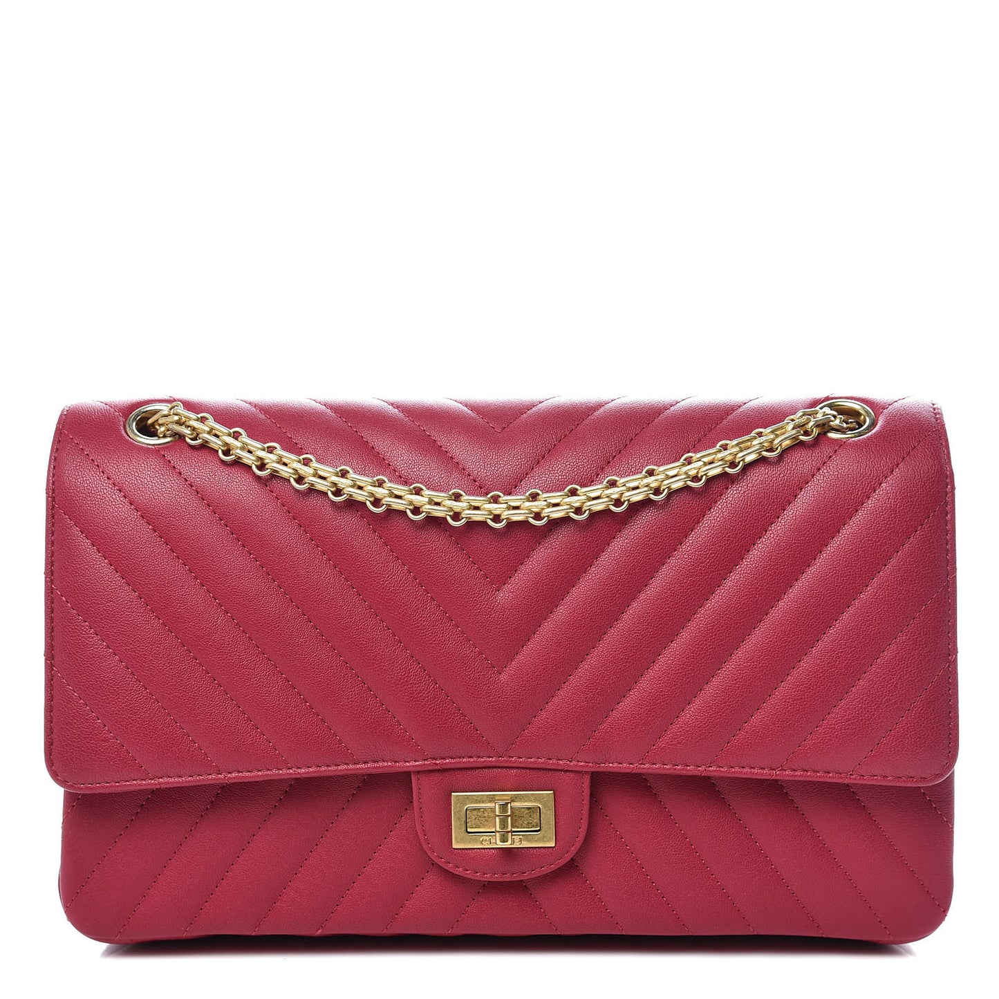 Sheepskin Chevron Quilted 2.55 Reissue 226 Flap Dark Pink