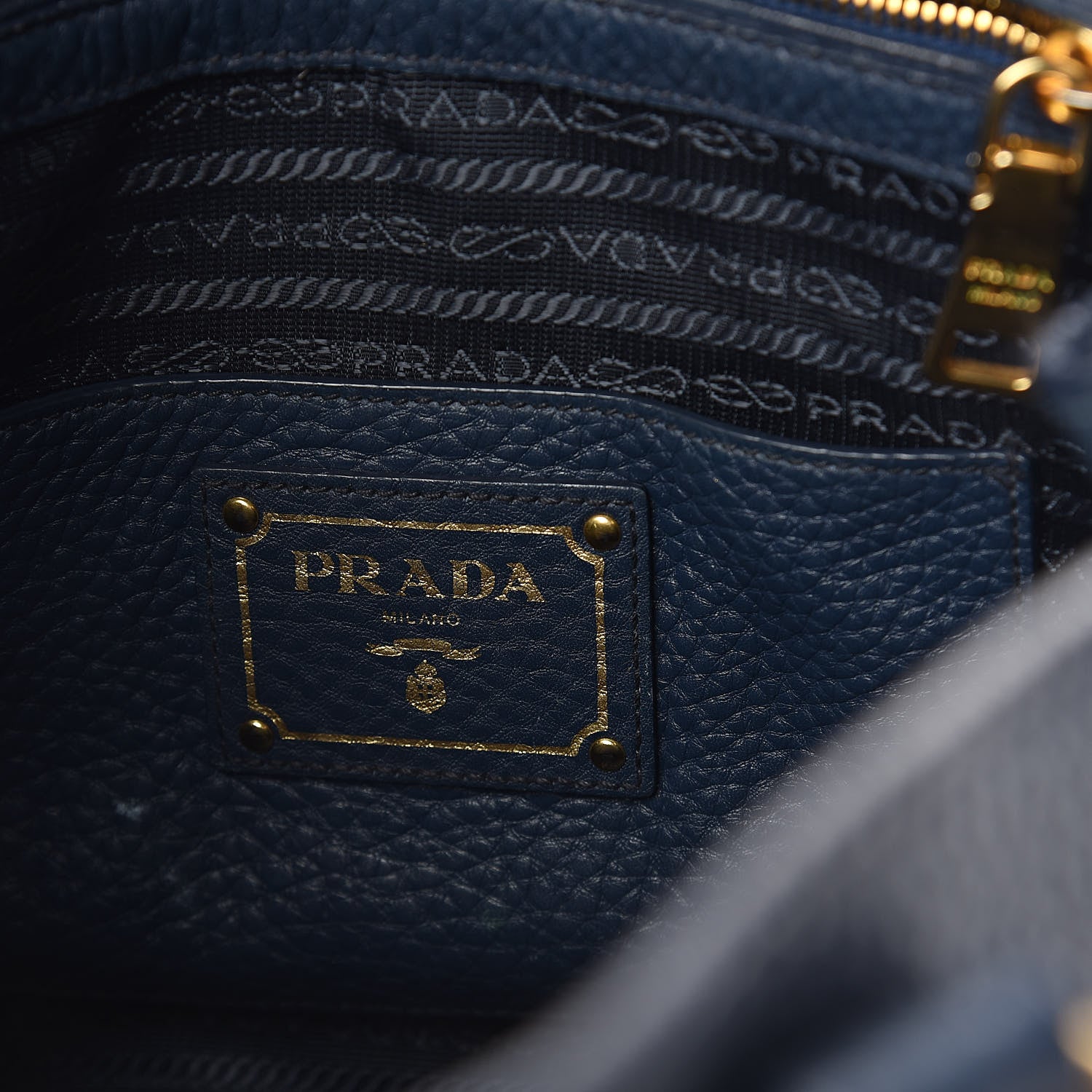Prada Vitello Daino Tote Bluette 6 of 9