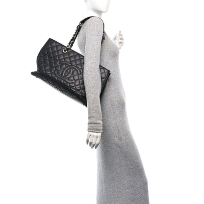 Chanel Caviar Quilted XL Grand Shopping Tote GST Black 2 of 11