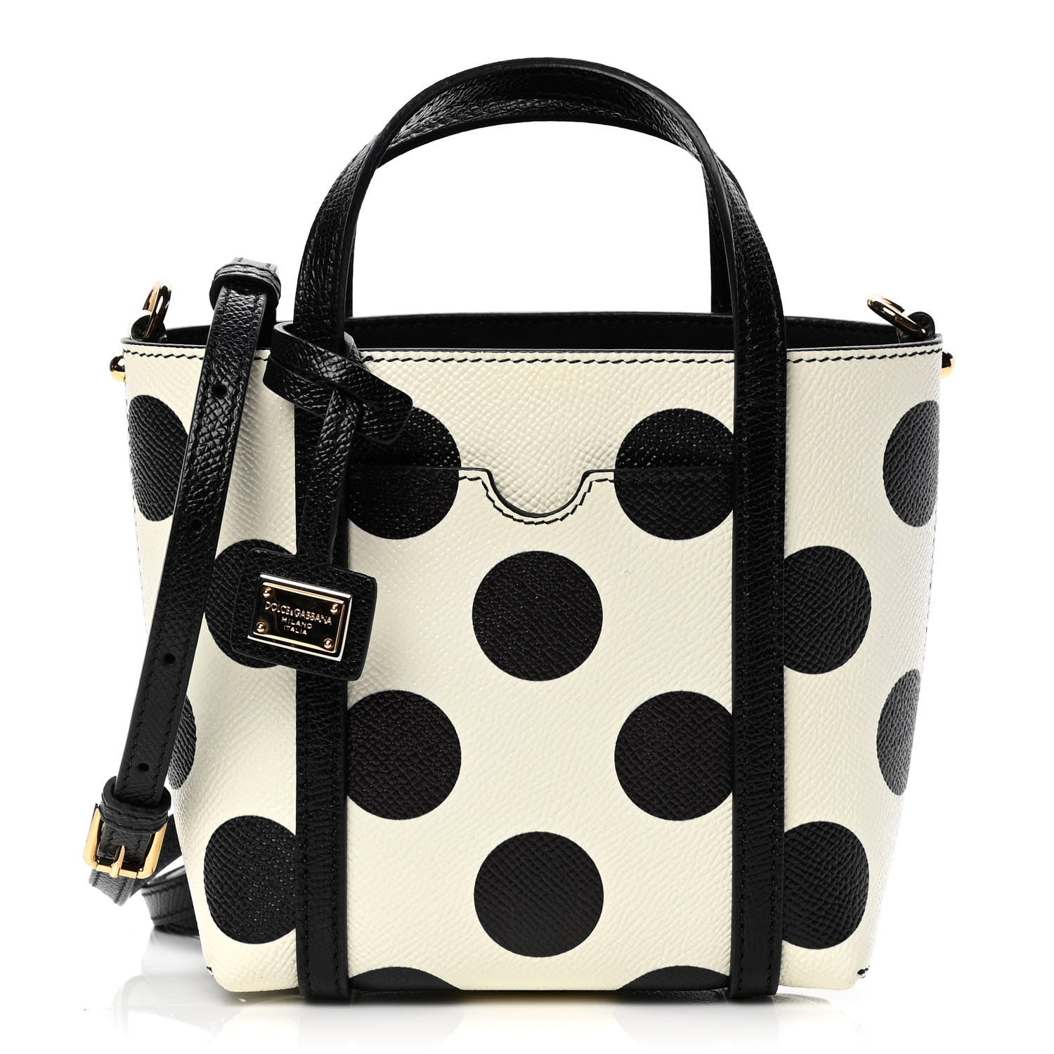 Dolce & Gabbana Dauphine Polka Dot Mini Crossbody Bag White 1 of 4