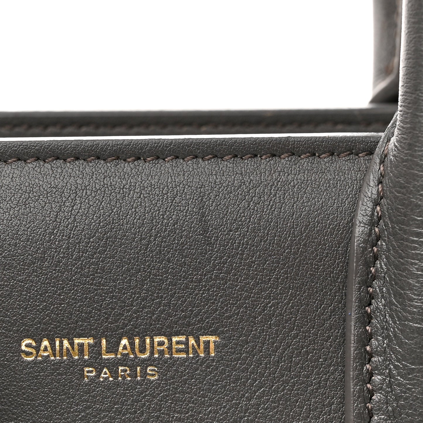SAINT LAURENT Calfskin Nano Sac De Jour Fog