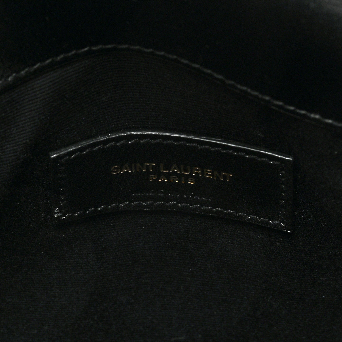 Smooth Shiny Calfskin Monogram Uptown Pouch Black