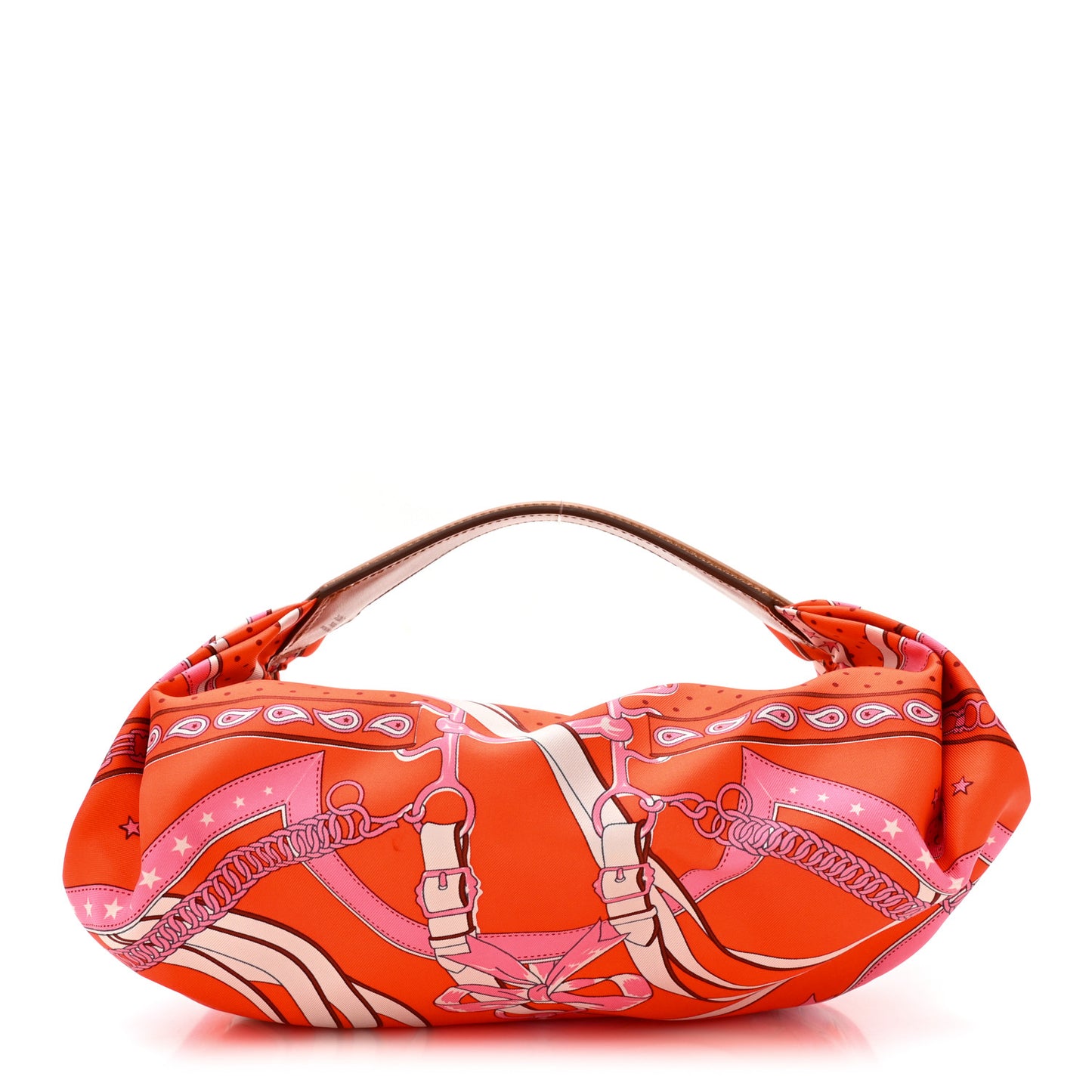 Silk Balusoie Vache Hunter La Promenade du Matin Bandana Bag Orange Poppy Fauve